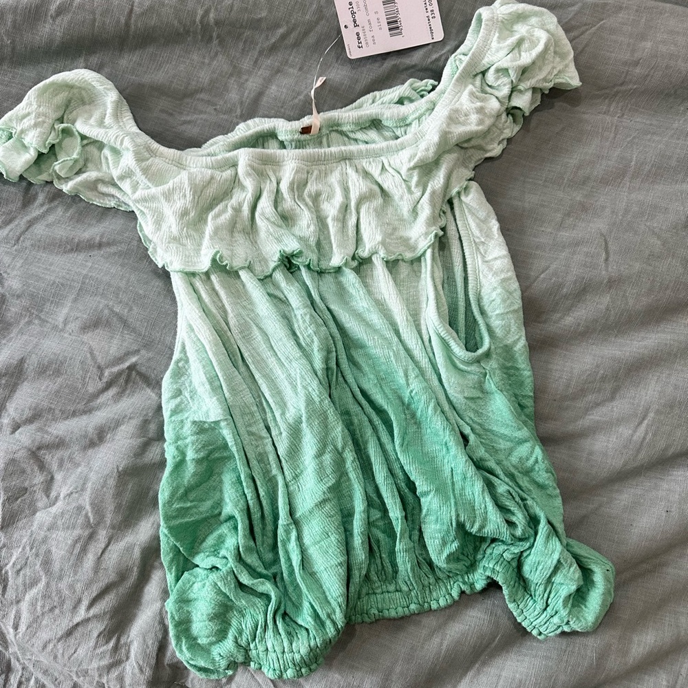 Free people green ombré top new with tags